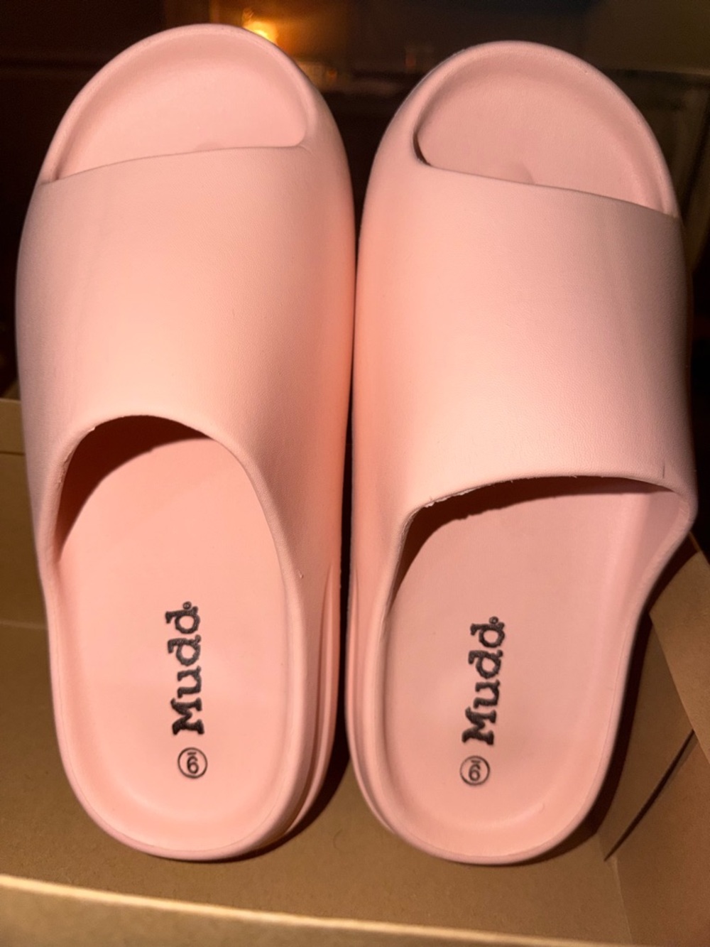 Mudd Women's Pale Pink Slide Sandals